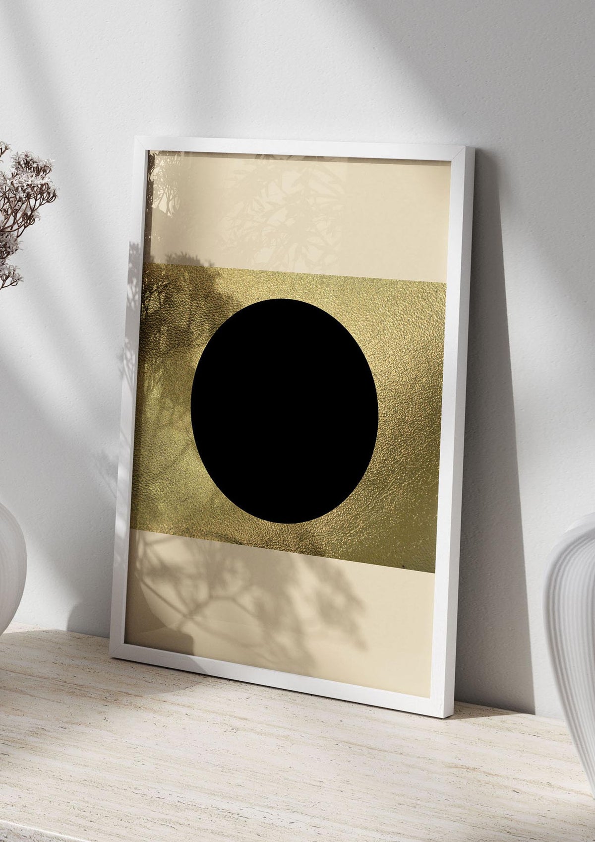 Abstract Cold Black Two Printed Poster - living room 2