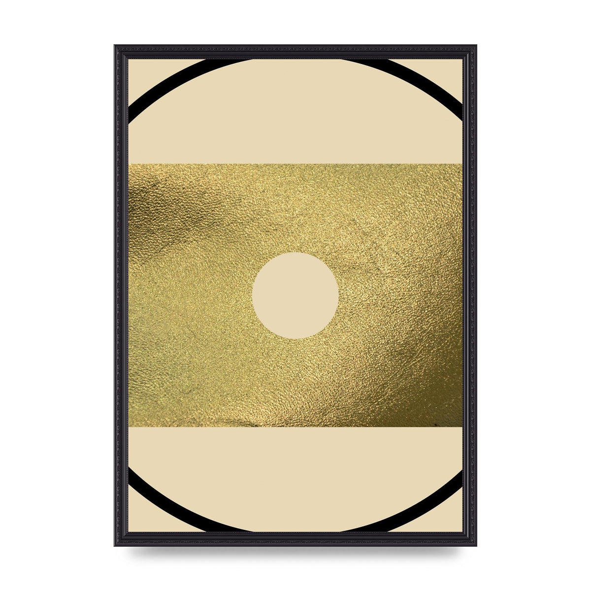 Abstract Cold Black Wall Art - A2 framed