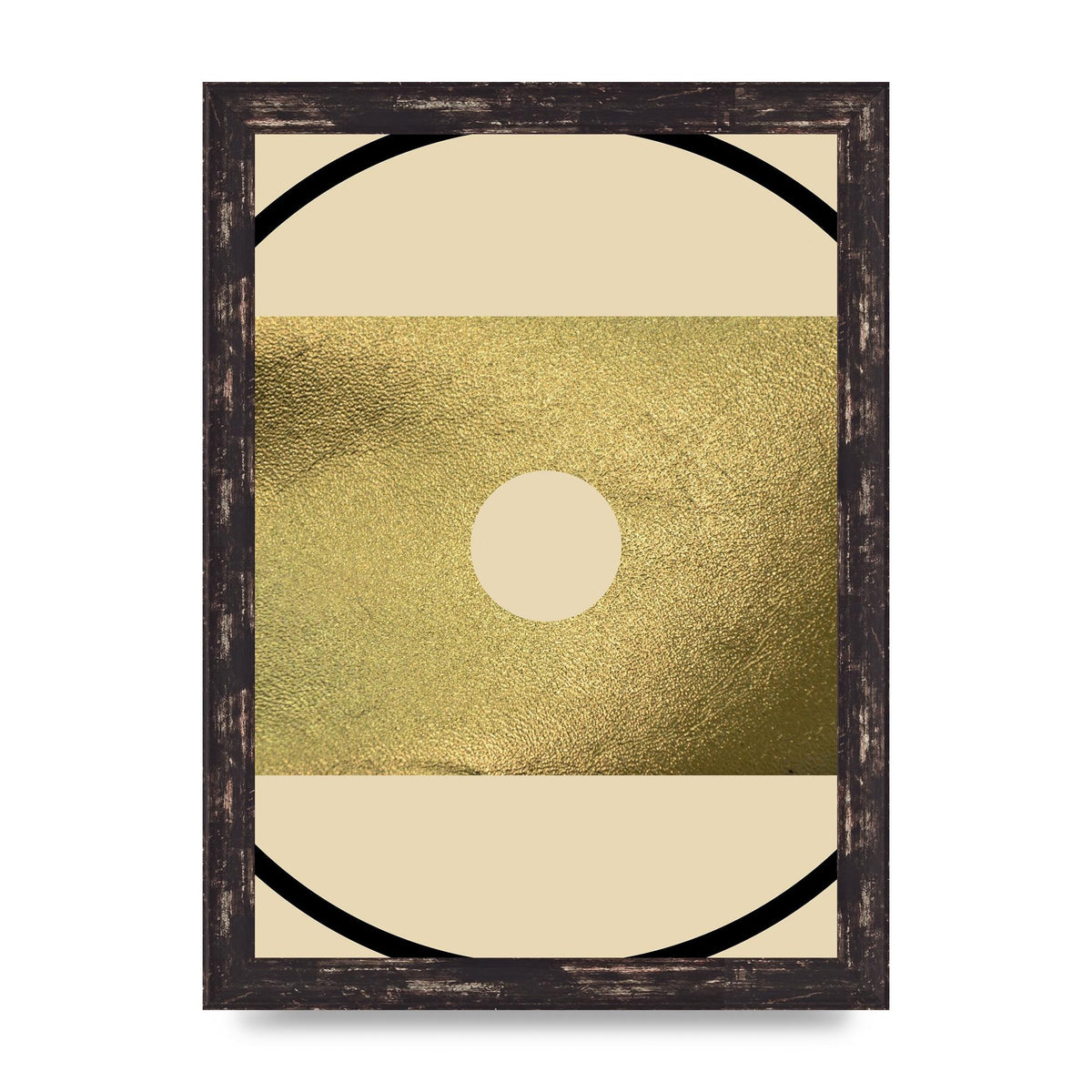 Abstract Cold Black Wall Art - A4 framed