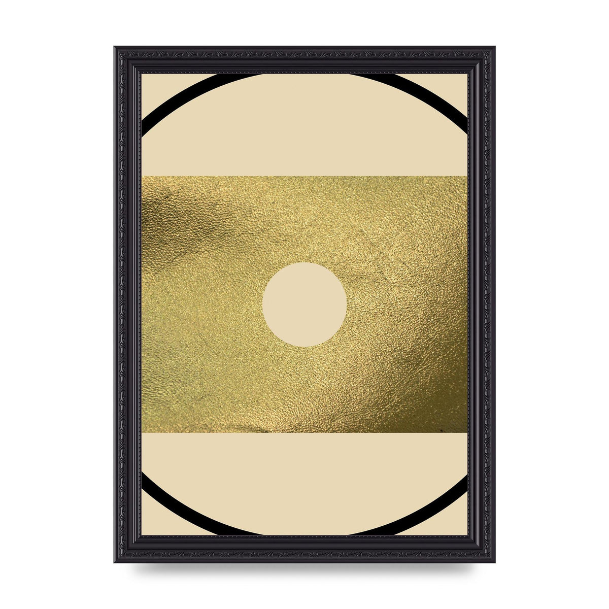 Abstract Cold Black Wall Art - A4 framed