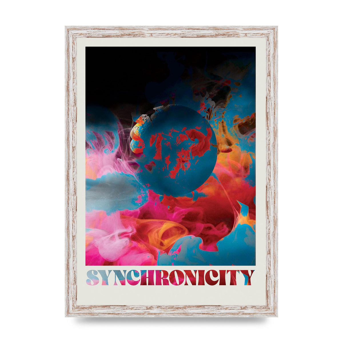 Synchronicity Lofi Trippy" Printed Poster - A3 framed