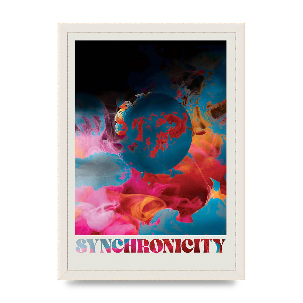 Synchronicity Lofi Trippy" Printed Poster - A3 framed