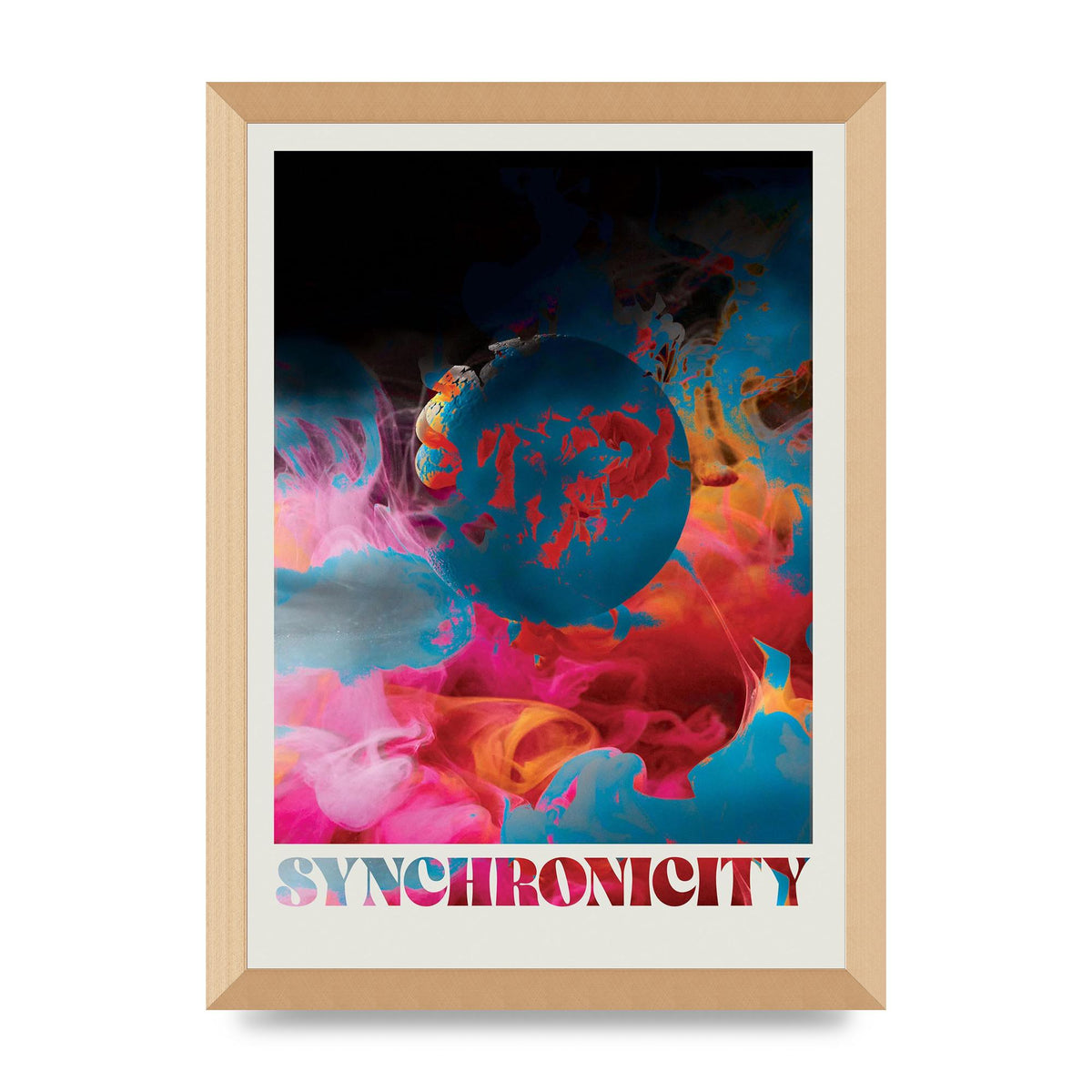 Synchronicity Lofi Trippy" Printed Poster - A3 framed
