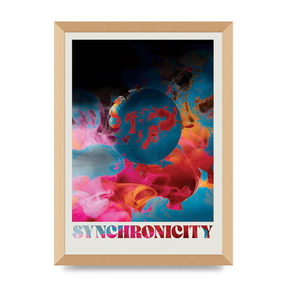 Synchronicity Lofi Trippy" Printed Poster - A3 framed