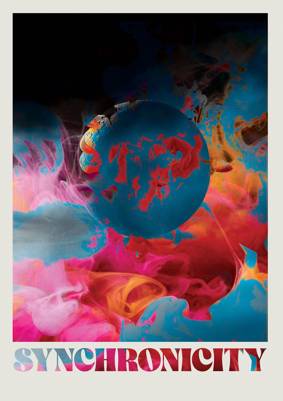 Synchronicity Lofi Trippy" Printed Poster - detail