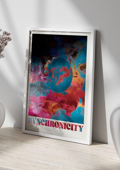 Synchronicity Lofi Trippy" Printed Poster - living room 2