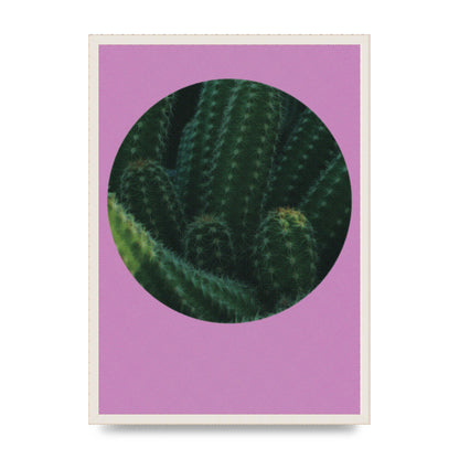 Halftone Cactus Pink Art For The Home - A2 framed