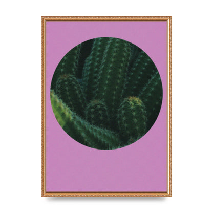 Halftone Cactus Pink Art For The Home - A2 framed