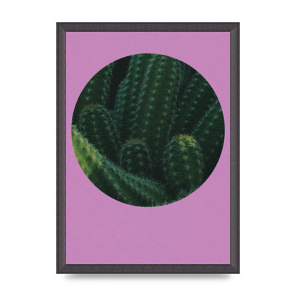Halftone Cactus Pink Art For The Home - A3 framed