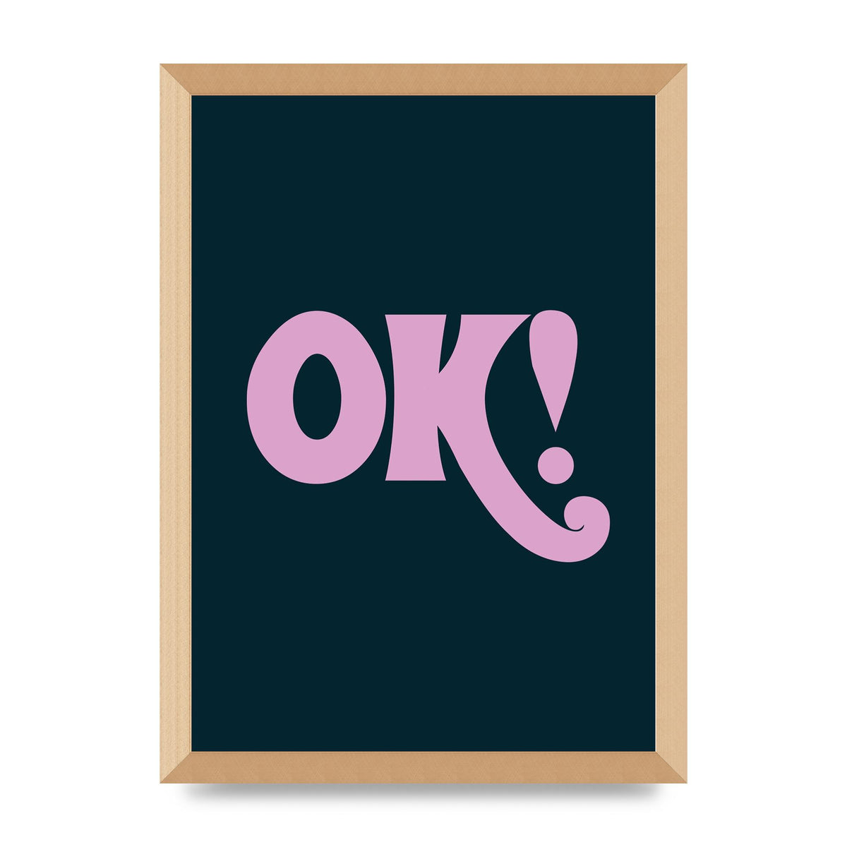 Ok Printed Poster - A3 framed