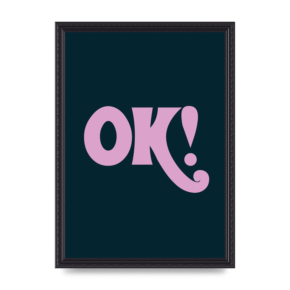 Ok Printed Poster - A3 framed