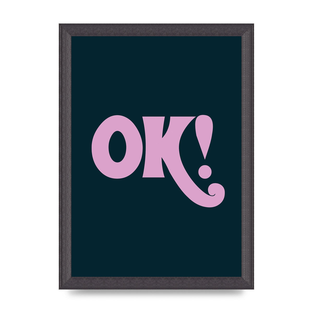 Ok Printed Poster - A4 framed