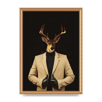 Deer Head Edit Wall Art - A3 framed