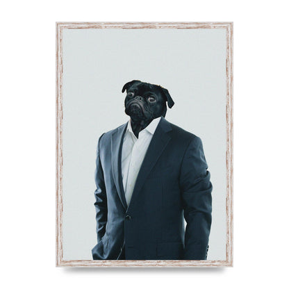 Pug Head Edit Art For The Home - A2 framed