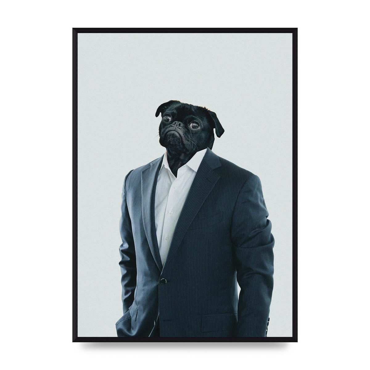 Pug Head Edit Art For The Home - A2 framed