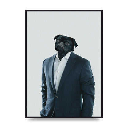 Pug Head Edit Art For The Home - A2 framed
