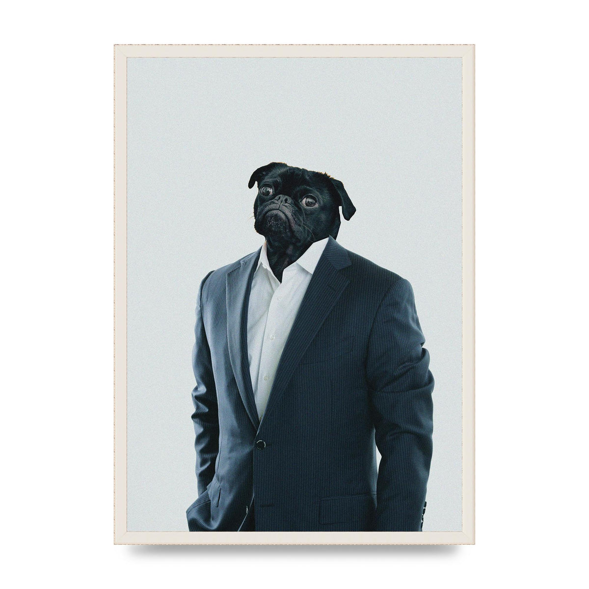 Pug Head Edit Art For The Home - A2 framed