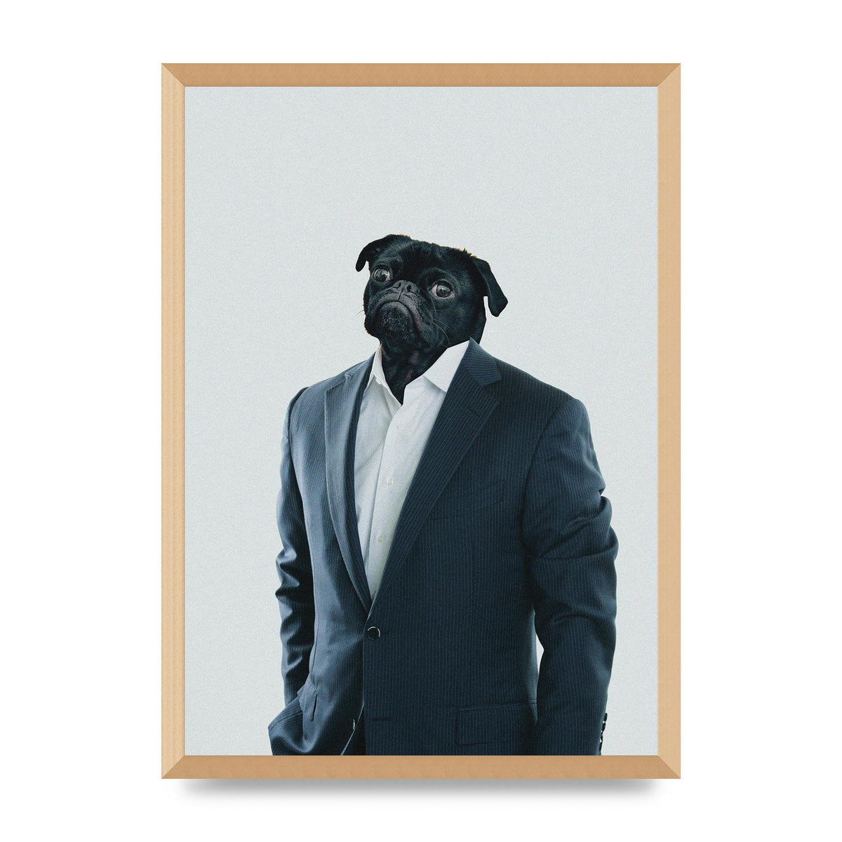 Pug Head Edit Art For The Home - A2 framed