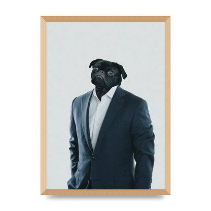 Pug Head Edit Art For The Home - A2 framed