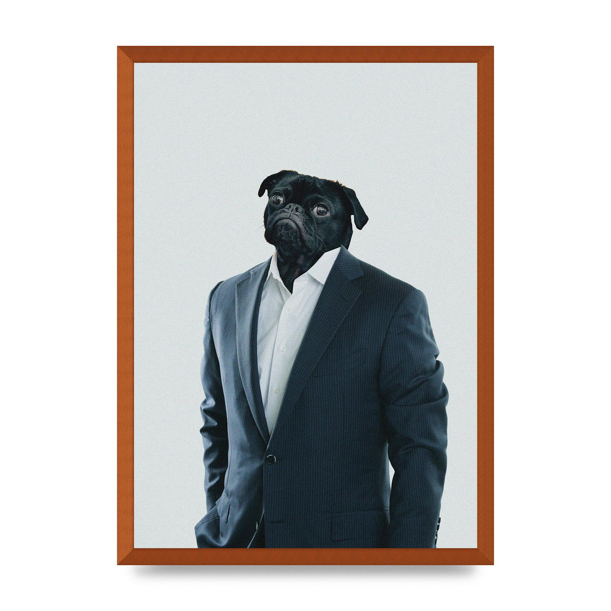 Pug Head Edit Art For The Home - A2 framed