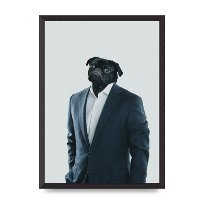 Pug Head Edit Art For The Home - A2 framed