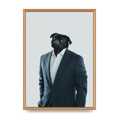 Pug Head Edit Art For The Home - A2 framed