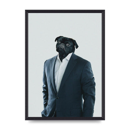 Pug Head Edit Art For The Home - A2 framed