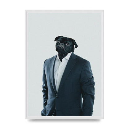 Pug Head Edit Art For The Home - A2 framed