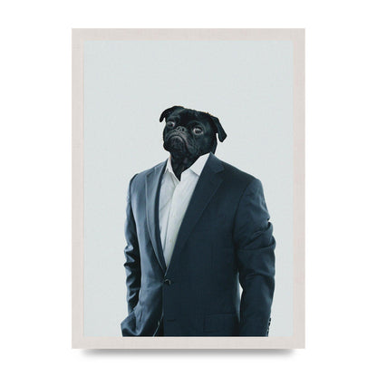 Pug Head Edit Art For The Home - A3 framed