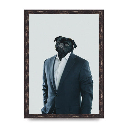 Pug Head Edit Art For The Home - A3 framed