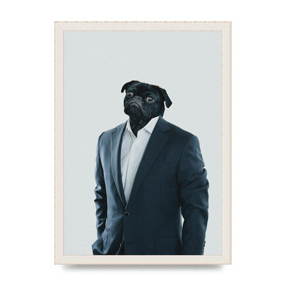 Pug Head Edit Art For The Home - A3 framed