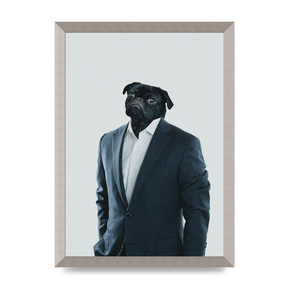 Pug Head Edit Art For The Home - A3 framed