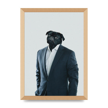 Pug Head Edit Art For The Home - A3 framed