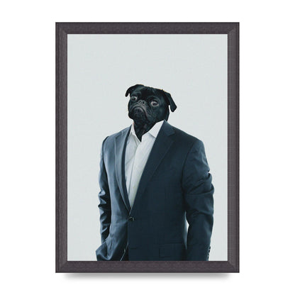 Pug Head Edit Art For The Home - A4 framed