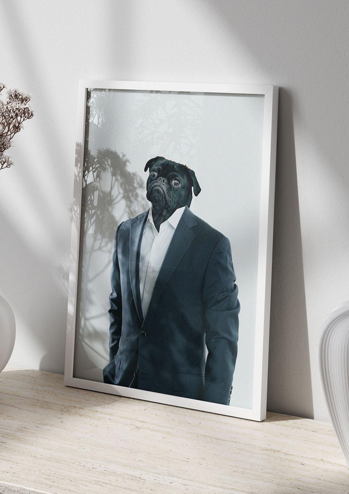 Pug Head Edit Art For The Home - living room 2