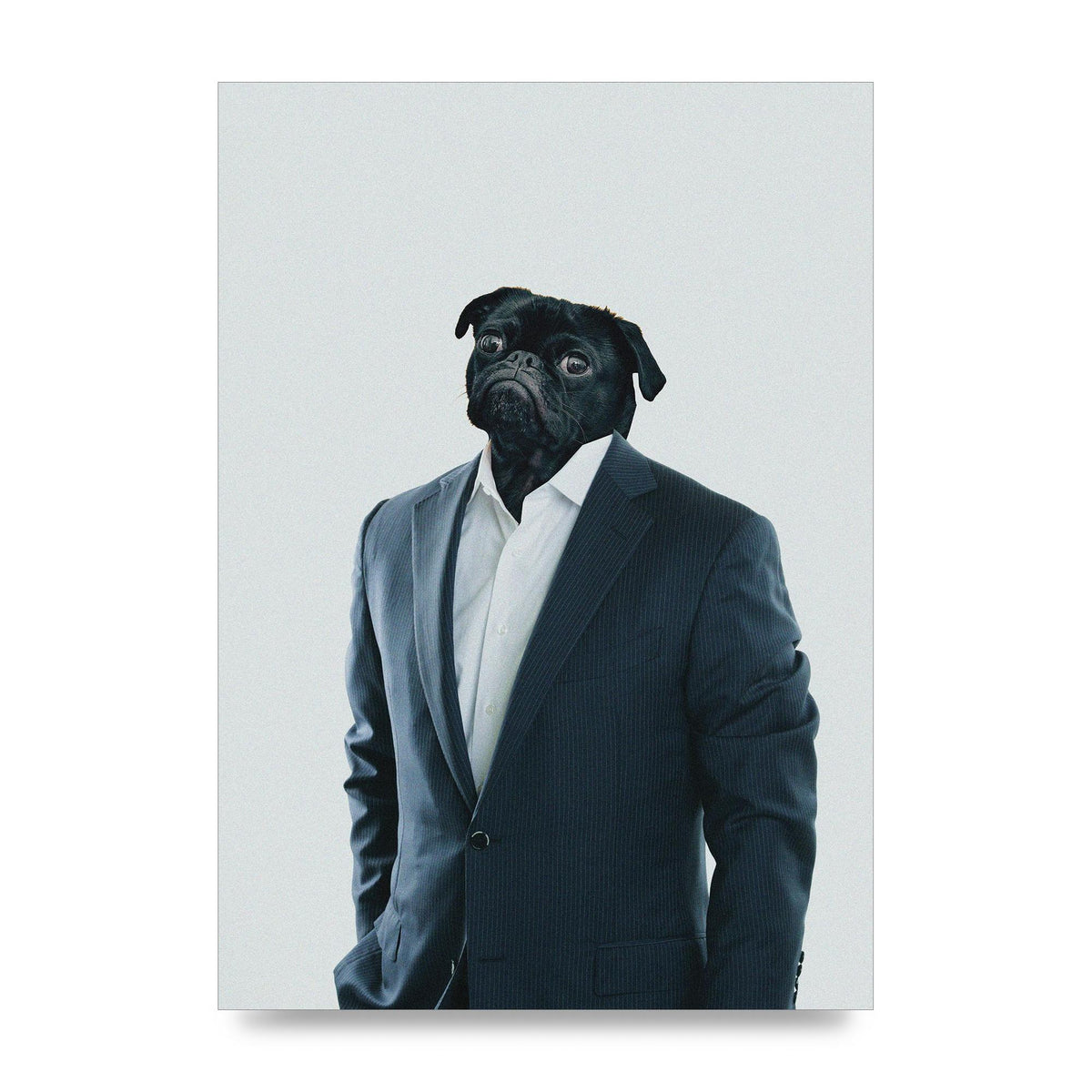 Pug Head Edit Art For The Home - unframed print