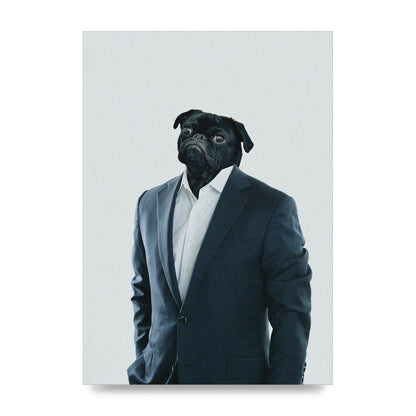 Pug Head Edit Art For The Home - unframed print
