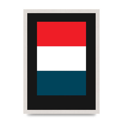 Bold Geometric Three Printed Poster - A3 framed