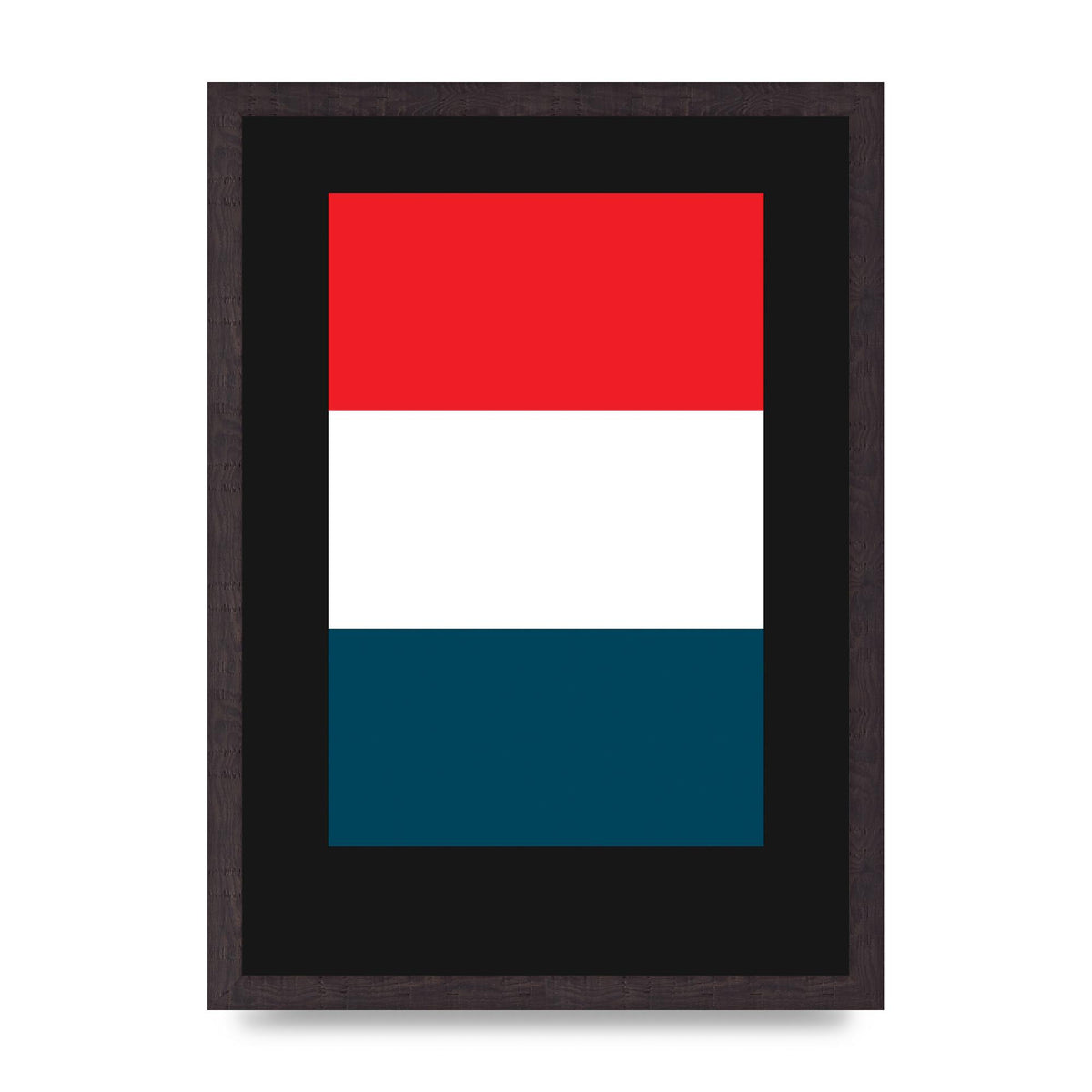 Bold Geometric Three Printed Poster - A3 framed