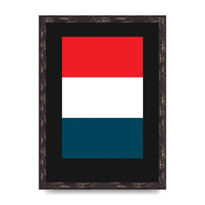 Bold Geometric Three Printed Poster - A3 framed