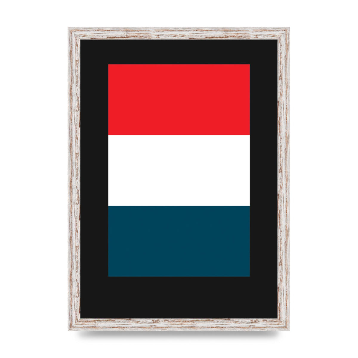 Bold Geometric Three Printed Poster - A3 framed
