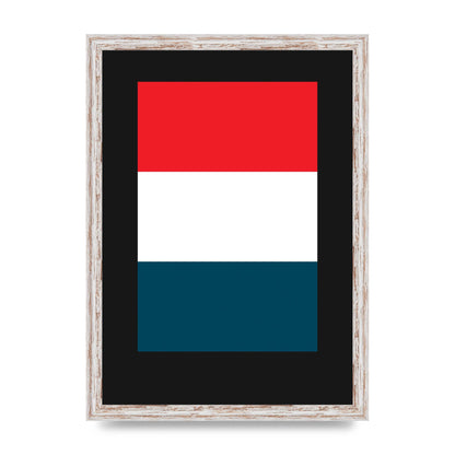 Bold Geometric Three Printed Poster - A3 framed