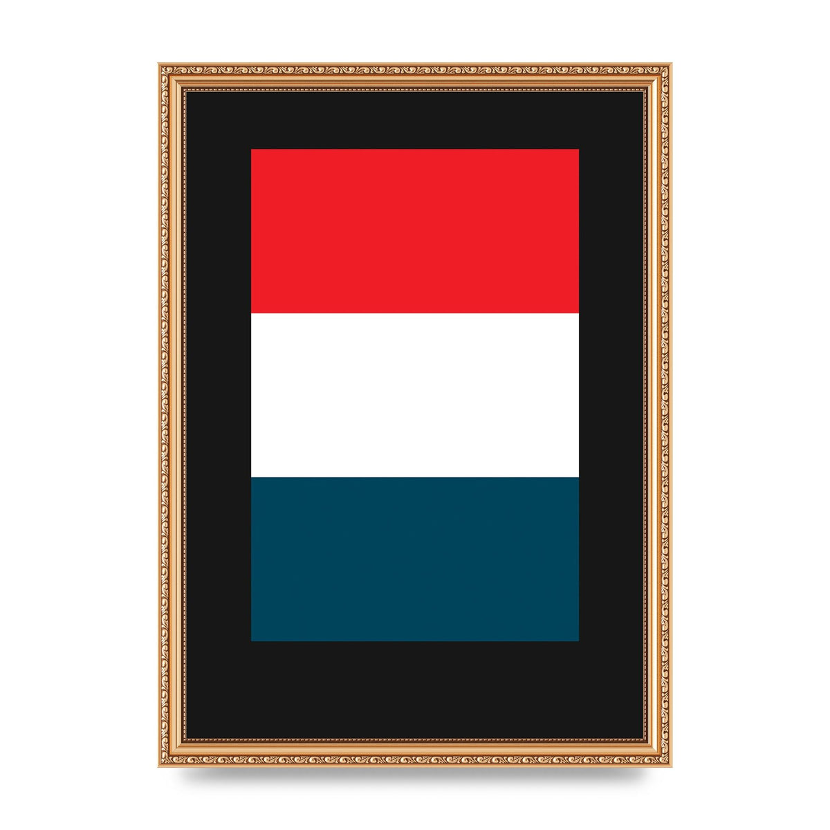 Bold Geometric Three Printed Poster - A3 framed