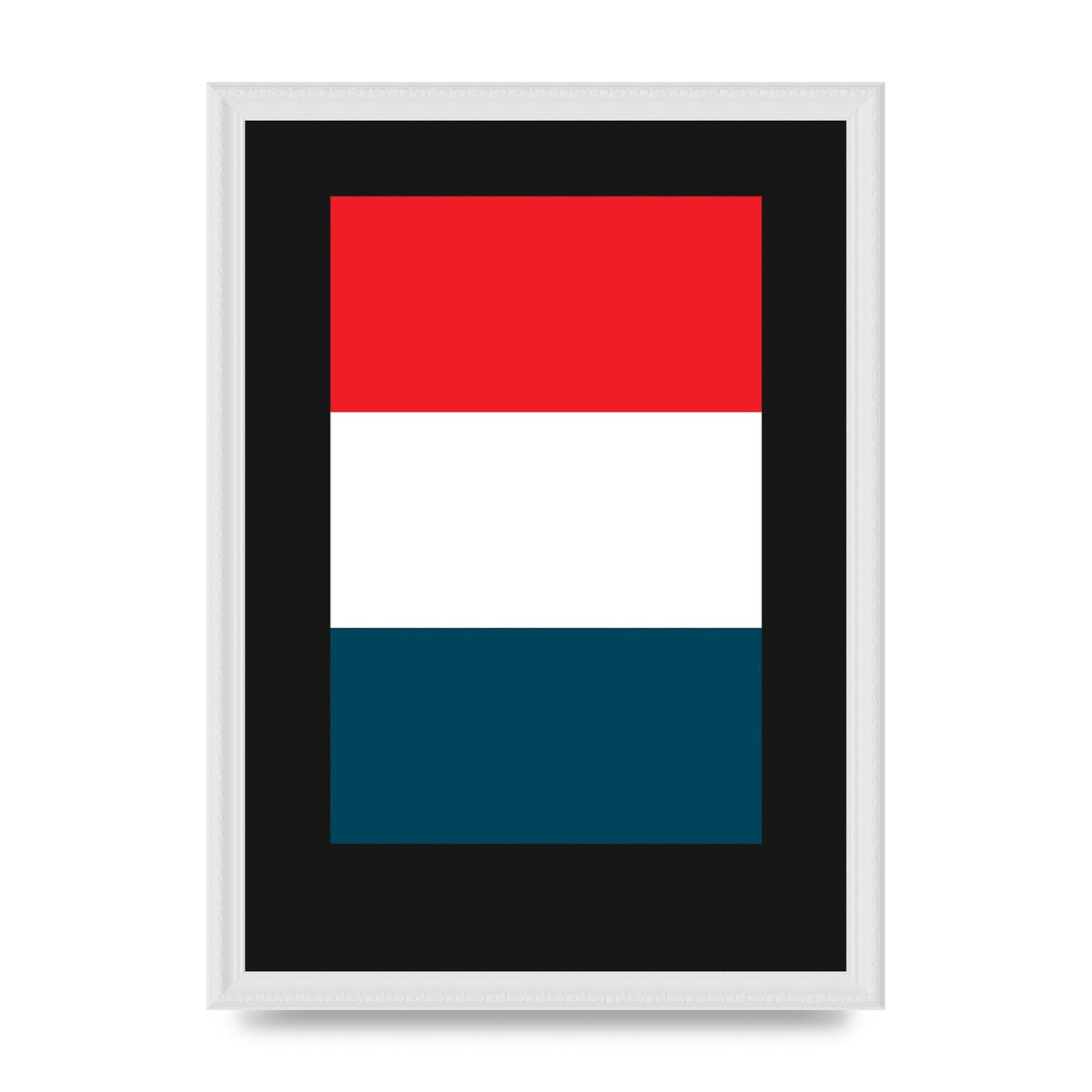 Bold Geometric Three Printed Poster - A3 framed
