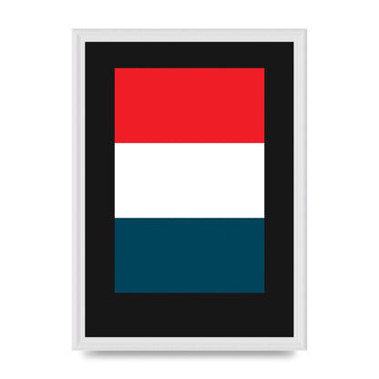 Bold Geometric Three Printed Poster - A3 framed