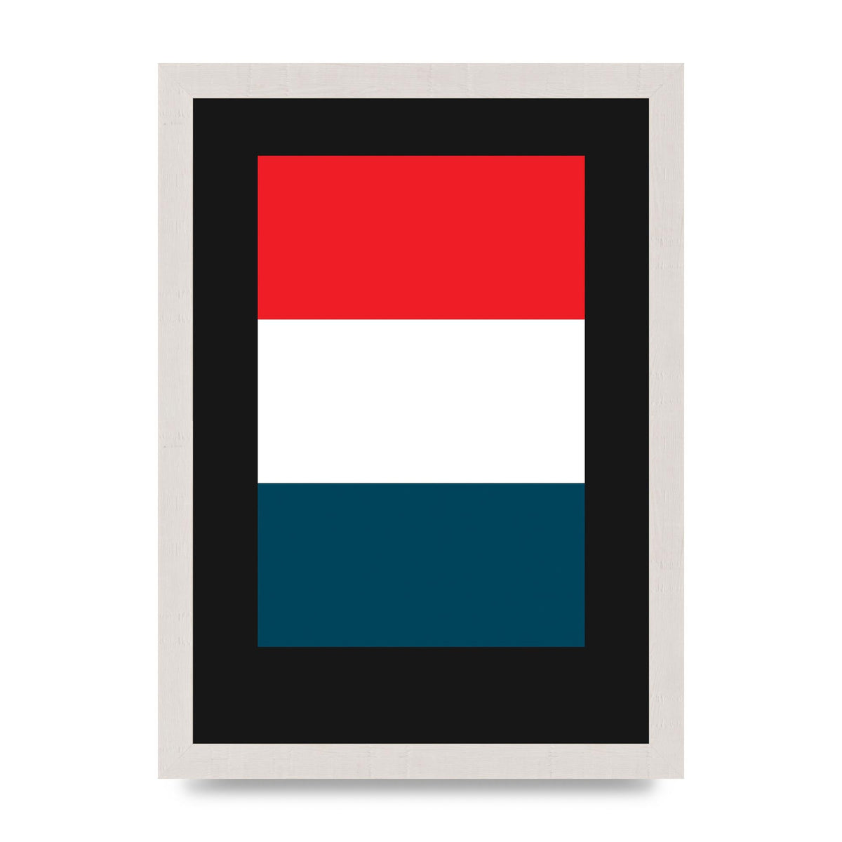 Bold Geometric Three Printed Poster - A4 framed