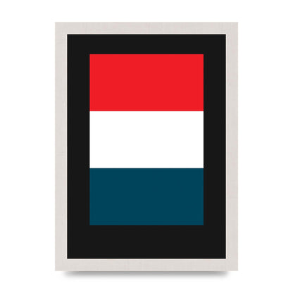 Bold Geometric Three Printed Poster - A4 framed