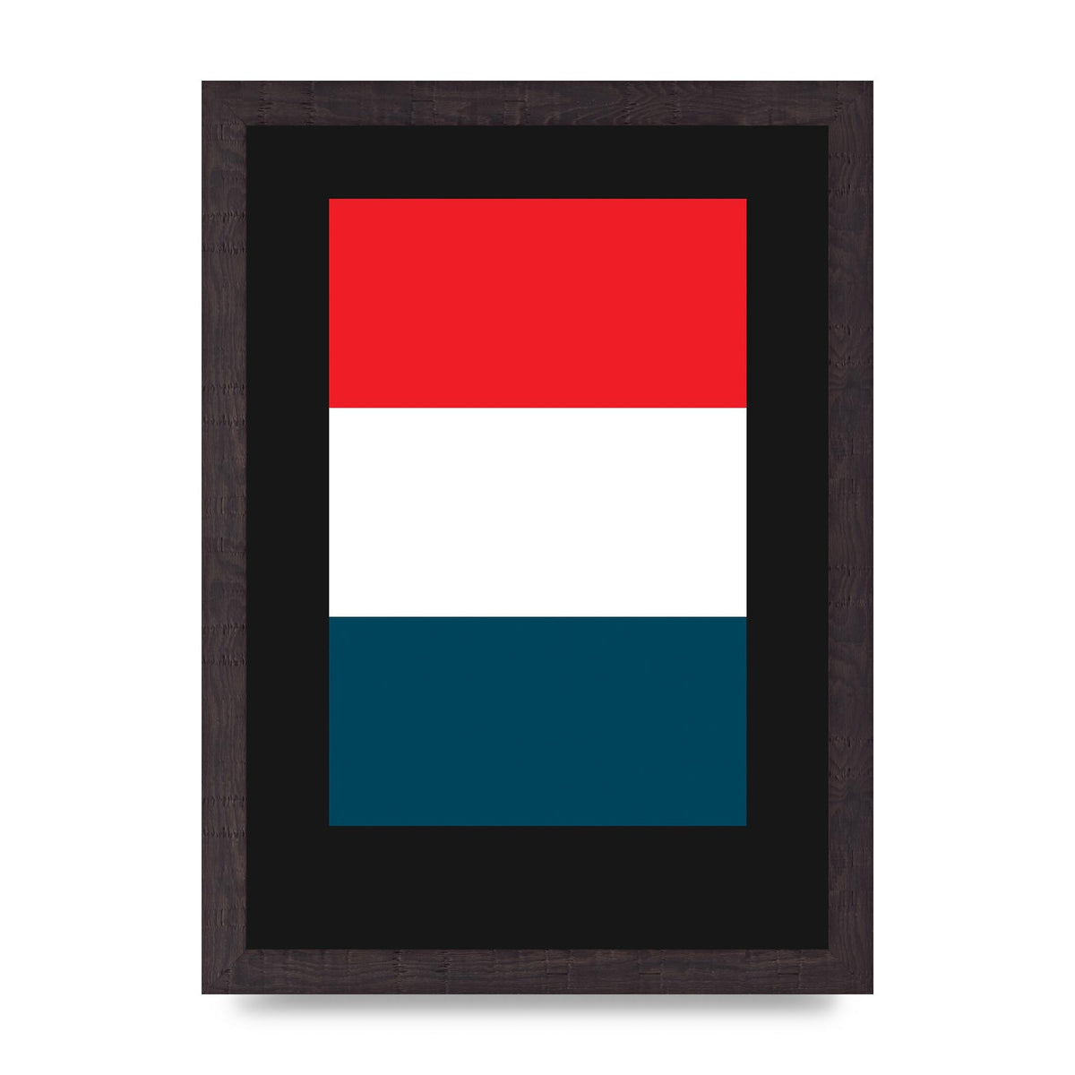 Bold Geometric Three Printed Poster - A4 framed