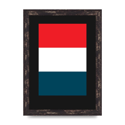 Bold Geometric Three Printed Poster - A4 framed
