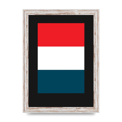 Bold Geometric Three Printed Poster - A4 framed
